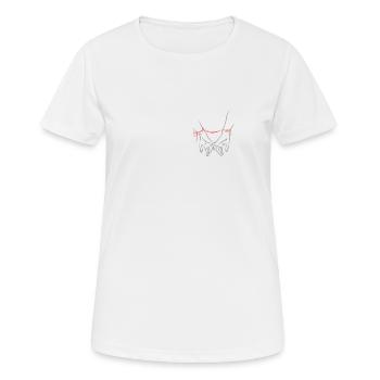 Aesthetic Rote Schicksalskette Seelenverwandter - Frauen T-Shirt atmungsaktiv - Weiß - Vorne - AI Model Female 172 dark (172cm)