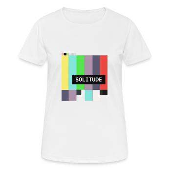 Solitude Vaporwave Retro Standby TV Glitch 90s Art - Frauen T-Shirt atmungsaktiv - Weiß - Vorne - AI Model Female 172 dark (172cm)