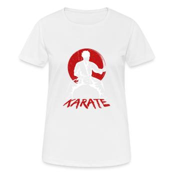 Karate Fighter Karate Pose Karate Kick - Women's Breathable T-Shirt - white - Front - AI Model Female 172 dark (172cm)