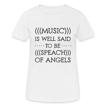 La musique est le langage de l’orchestre de chœur ange - T-shirt respirant Femme - blanc - Devant - AI Model Female 172 dark (172cm)