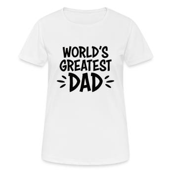 der Beste Vater der Welt - Frauen T-Shirt atmungsaktiv - Weiß - Vorne - AI Model Female 172 dark (172cm)