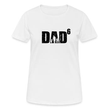 Dad with 6 children Father-to-be dad - Women's Breathable T-Shirt - white - Front - AI Model Female 172 dark (172cm)