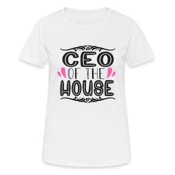 Family CEO Familienvorsitzender - Frauen T-Shirt atmungsaktiv - Weiß - Vorne - AI Model Female 172 dark (172cm)