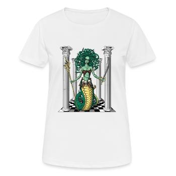Medusa Gorgon Goddess - Women's Breathable T-Shirt - white - Front - AI Model Female 172 dark (172cm)