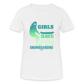 Winter Alpen Schwester snowboarding - Frauen T-Shirt atmungsaktiv - Weiß - Vorne - AI Model Female 172 dark (172cm)