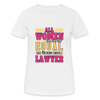 avocat juriste juge profession drôle tribunal - T-shirt respirant Femme - blanc - Devant - AI Model Female 172 dark (172cm)