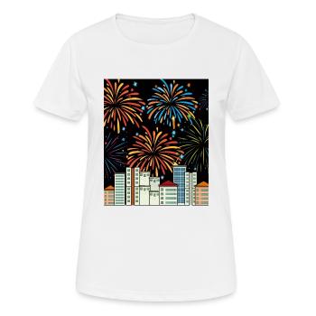Pyro-pyro-1000-1000 - T-shirt respirant Femme - blanc - Devant - AI Model Female 172 dark (172cm)