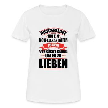 Notfallsanitäter Geschenk Notarzt Krankenwagen - Frauen T-Shirt atmungsaktiv - Weiß - Vorne - AI Model Female 172 dark (172cm)