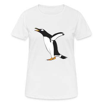 penguin - Women's Breathable T-Shirt - white - Front - AI Model Female 172 dark (172cm)