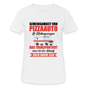 Pizzaauto rettungswagen Geschenk Arzt Medizin - Frauen T-Shirt atmungsaktiv - Weiß - Vorne - AI Model Female 172 dark (172cm)
