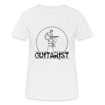 Guitariste Guitariste Guitariste Guitariste Musiciens Musique - T-shirt respirant Femme - blanc - Devant - AI Model Female 172 dark (172cm)