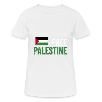 Palestine Free Freedom Free Gaza - Women's Breathable T-Shirt - white - Front - AI Model Female 172 dark (172cm)