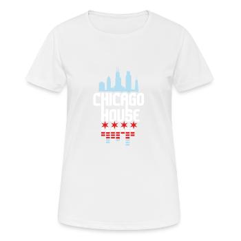 Chicago House Music Vintage DJ - T-shirt respirant Femme - blanc - Devant - AI Model Female 172 dark (172cm)