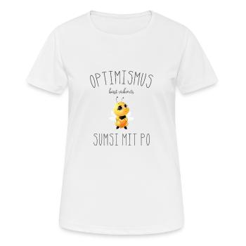 Optimismus Sumsi mit Po Imker Bienen Honig - Frauen T-Shirt atmungsaktiv - Weiß - Vorne - AI Model Female 172 dark (172cm)