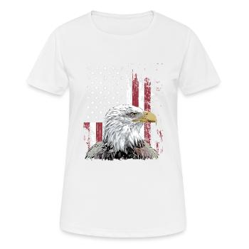 Independence Eagle American Flag Eagle - T-shirt respirant Femme - blanc - Devant - AI Model Female 172 dark (172cm)