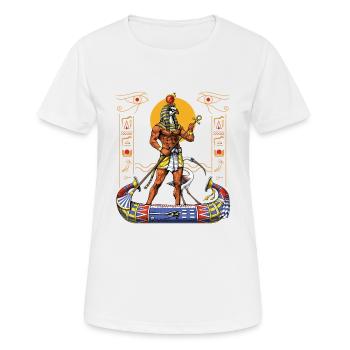 Ägyptischer Gott Ra - Frauen T-Shirt atmungsaktiv - Weiß - Vorne - AI Model Female 172 dark (172cm)