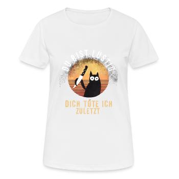 Tu es drôle, je tue la dernière fois - T-shirt respirant Femme - blanc - Devant - AI Model Female 172 dark (172cm)
