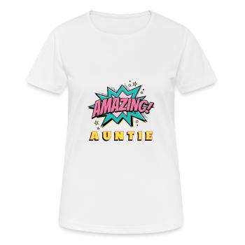 Amazing Aunt Super Aunt Best - Women's Breathable T-Shirt - white - Front - AI Model Female 172 dark (172cm)