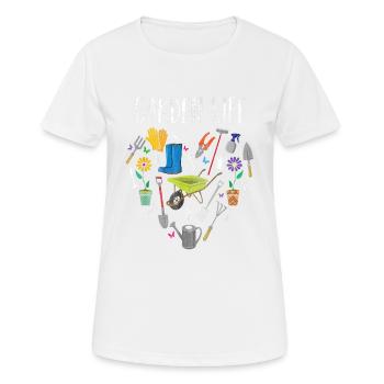 Jardin jardin jardinier Jardinage - T-shirt respirant Femme - blanc - Devant - AI Model Female 172 dark (172cm)