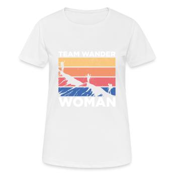 Randonner Woman Randonnée - T-shirt respirant Femme - blanc - Devant - AI Model Female 172 dark (172cm)
