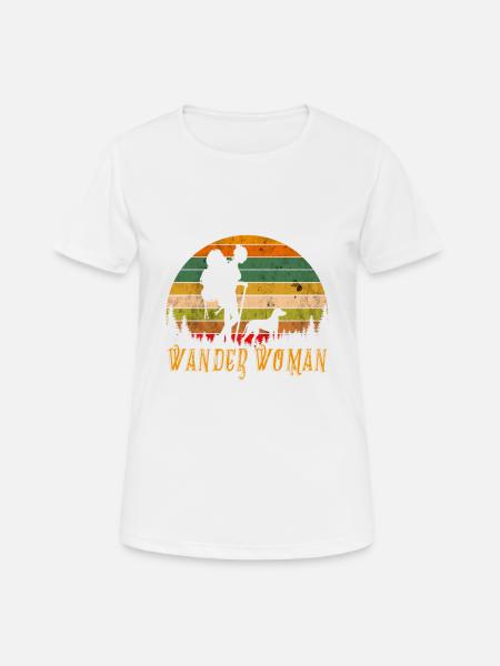 Wander Woman Hiking - Women's Breathable T-Shirt - white