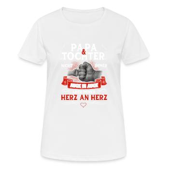 Papa Und Tochter Partnerlook Vater Vatertag - Frauen T-Shirt atmungsaktiv - Weiß - Vorne - AI Model Female 172 dark (172cm)