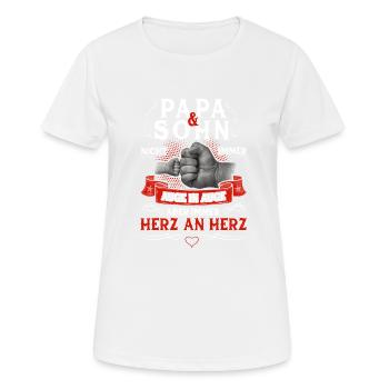 Papa Und Sohn Partnerlook Vater Vatertag Geschenk - Frauen T-Shirt atmungsaktiv - Weiß - Vorne - AI Model Female 172 dark (172cm)