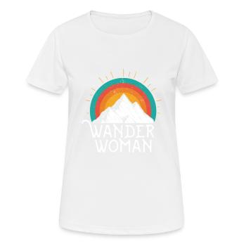Randonner Woman Randonnée - T-shirt respirant Femme - blanc - Devant - AI Model Female 172 dark (172cm)