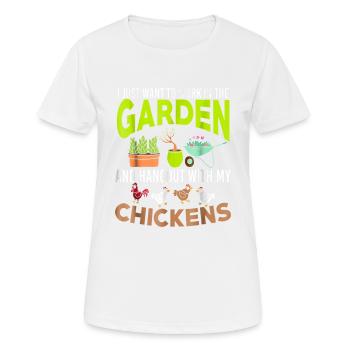 Jardin jardin jardinier Jardinage - T-shirt respirant Femme - blanc - Devant - AI Model Female 172 dark (172cm)
