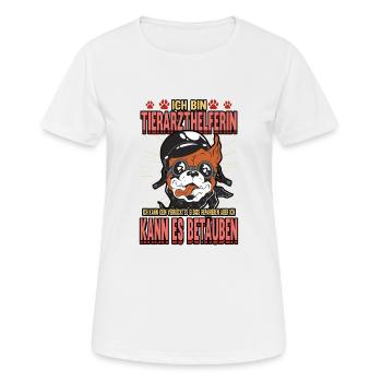 Tierarzt Tiere Retten Arzt Helfer Beruf Hund Katze - Frauen T-Shirt atmungsaktiv - Weiß - Vorne - AI Model Female 172 dark (172cm)