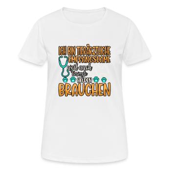 Tierarzt Tiere Retten Arzt Helfer Beruf Hund Katze - Frauen T-Shirt atmungsaktiv - Weiß - Vorne - AI Model Female 172 dark (172cm)