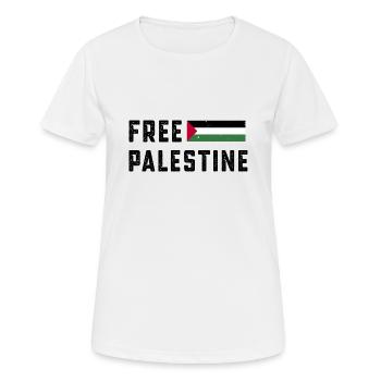Palestine libre Gaza Drapeau Liberté arabe - T-shirt respirant Femme - blanc - Devant - AI Model Female 172 dark (172cm)