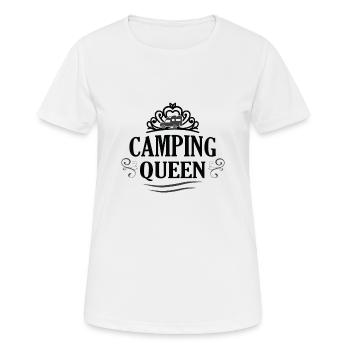 Pickup Camper Cabine Camping Queen - T-shirt respirant Femme - blanc - Devant - AI Model Female 172 dark (172cm)