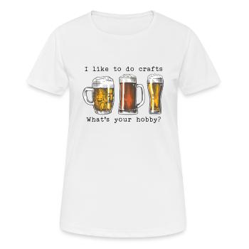 Water hops malt yeast beer brew homebrewers - Women's Breathable T-Shirt - white - Front - AI Model Female 172 dark (172cm)