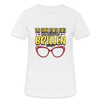 Optiker Augen Sehhilfe Brille Beruf Lustig - Frauen T-Shirt atmungsaktiv - Weiß - Vorne - AI Model Female 172 dark (172cm)