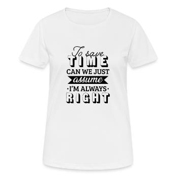 Klugscheisser Besserwisser Spruch - Frauen T-Shirt atmungsaktiv - Weiß - Vorne - AI Model Female 172 dark (172cm)