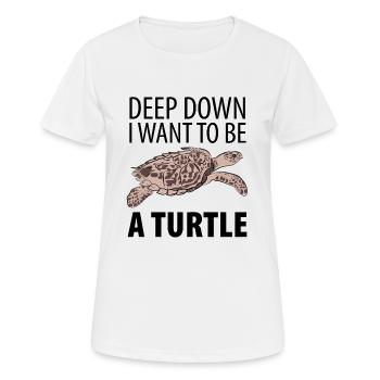 Turtle turtle - Women's Breathable T-Shirt - white - Front - AI Model Female 172 dark (172cm)
