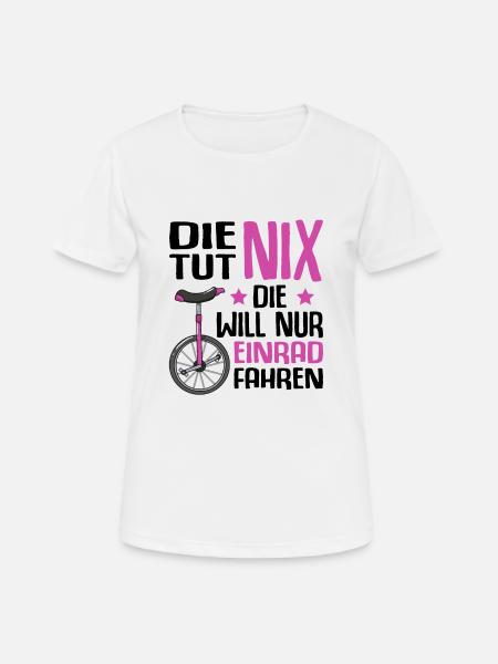 Einrad - Frauen T-Shirt atmungsaktiv - Weiß