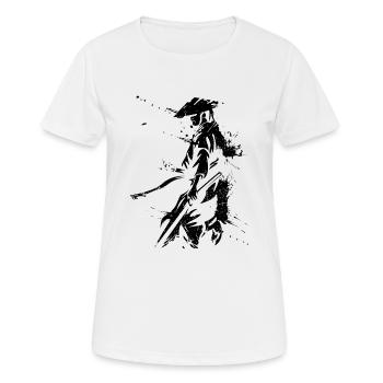 Retro Samurai Warrior Japanese Samurai Ronin - Women's Breathable T-Shirt - white - Front - AI Model Female 172 dark (172cm)