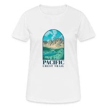Pacific Crest Trail - Frauen T-Shirt atmungsaktiv - Weiß - Vorne - AI Model Female 172 dark (172cm)