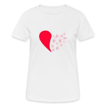 Sign language Sign heart - Women's Breathable T-Shirt - white - Front - AI Model Female 172 dark (172cm)