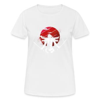 Samurai Design for Men & Women Gift Ronin - Women's Breathable T-Shirt - white - Front - AI Model Female 172 dark (172cm)