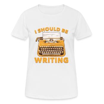 I Should Be Writing - Typewriter School - T-shirt respirant Femme - blanc - Devant - AI Model Female 172 dark (172cm)