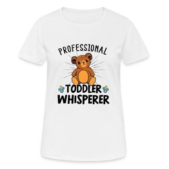 Éducatrice Kita crèche crèche Ours en peluche - T-shirt respirant Femme - blanc - Devant - AI Model Female 172 dark (172cm)