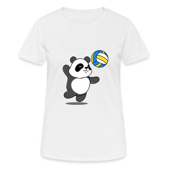 Panda plays volleyball - Women's Breathable T-Shirt - white - Front - AI Model Female 172 dark (172cm)