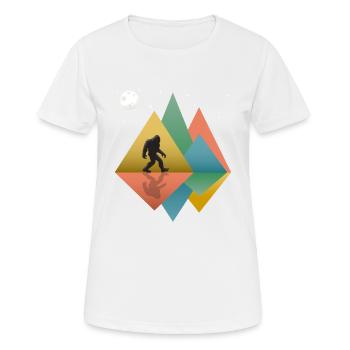 Bigfoot Rétro - T-shirt respirant Femme - blanc - Devant - AI Model Female 172 dark (172cm)