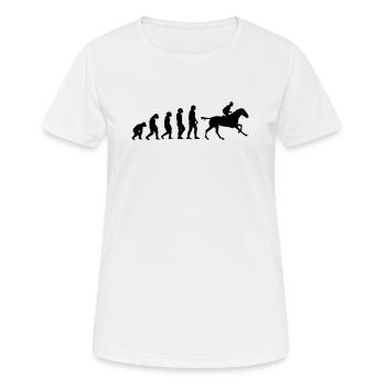 Horse Riding - Women's Breathable T-Shirt - white - Front - AI Model Female 172 dark (172cm)