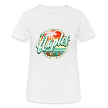 SommerStrandurlaub - Neapel - Frauen T-Shirt atmungsaktiv - Weiß - Vorne - AI Model Female 172 dark (172cm)