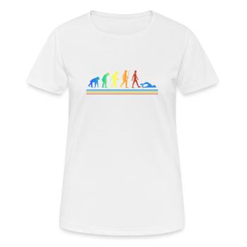 Swimmer Evolution Recreational Athletes - Women's Breathable T-Shirt - white - Front - AI Model Female 172 dark (172cm)
