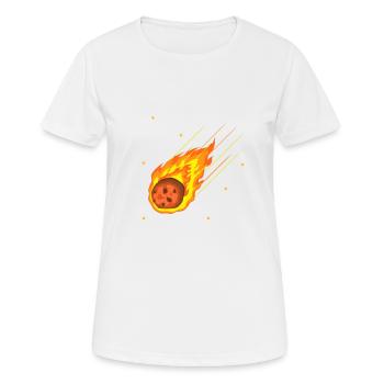 Meteorit Asteroid Kometen Meteoritenschauer - Frauen T-Shirt atmungsaktiv - Weiß - Vorne - AI Model Female 172 dark (172cm)